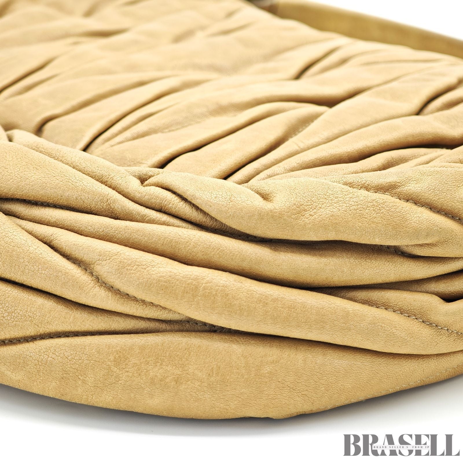 MIUMIU ミュウミュウ マテラッセ レザー ハンドバッグ バッグ 2way ブラウン レディース