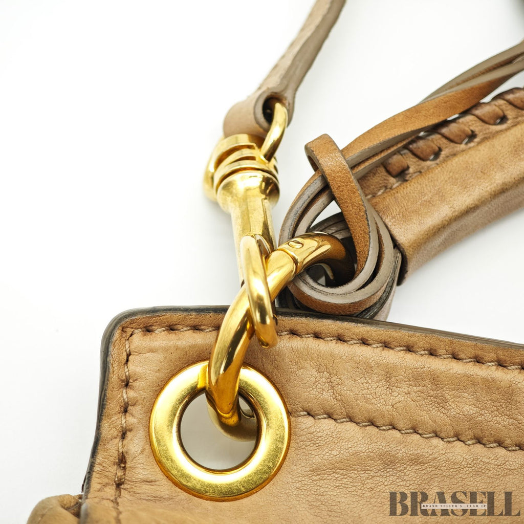 MIUMIU ミュウミュウ マテラッセ レザー ハンドバッグ バッグ 2way ブラウン レディース