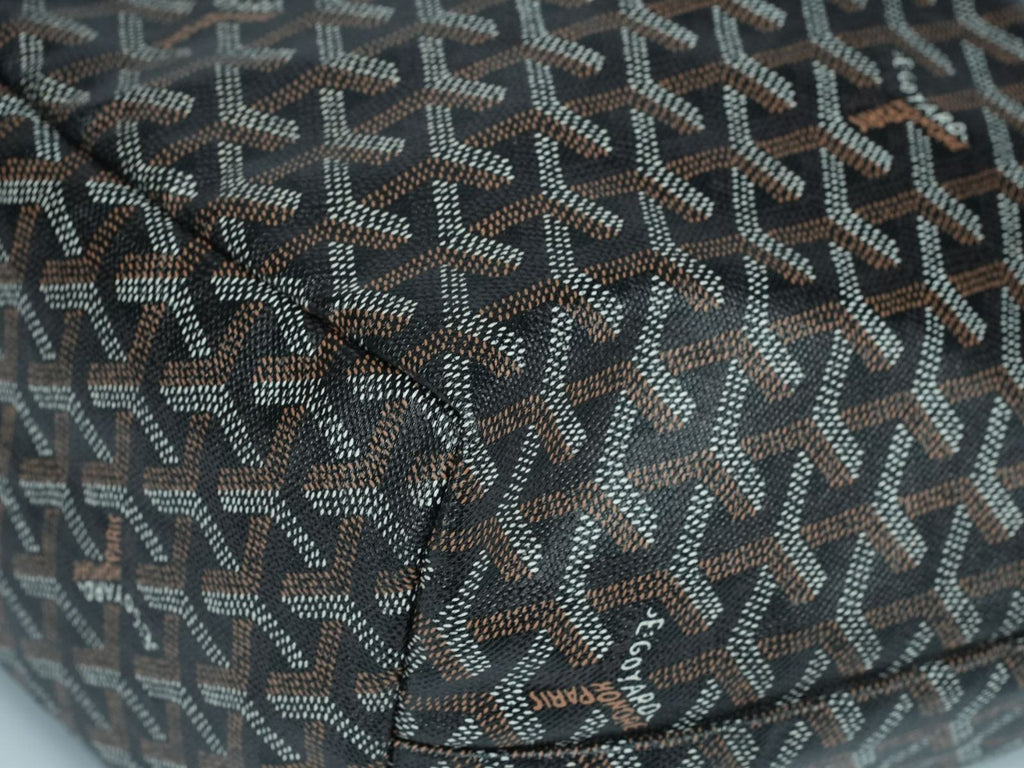 【Sランク・正規品】GOYARD ゴヤール サンルイPM トートバッグ ブラック×ブラウン 保存袋・ポーチ付 A4収納可 美品 St. Louis レディース メンズ ショルダーバッグ ハンドバッグ マザーズバッグ