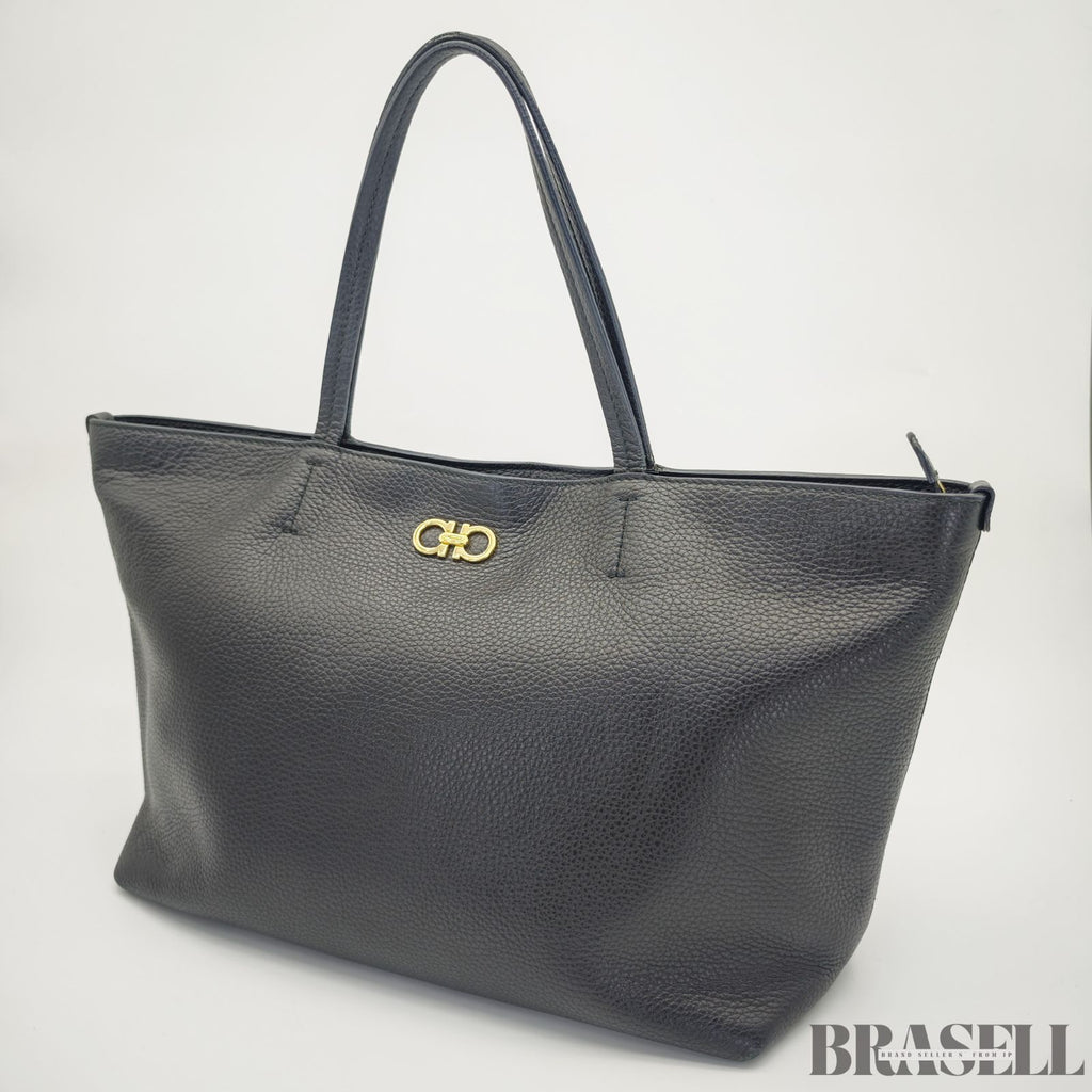 Ferragamo フェラガモ ガンチーニ トートバッグ バッグ ブラック 黒 レディース 保存袋