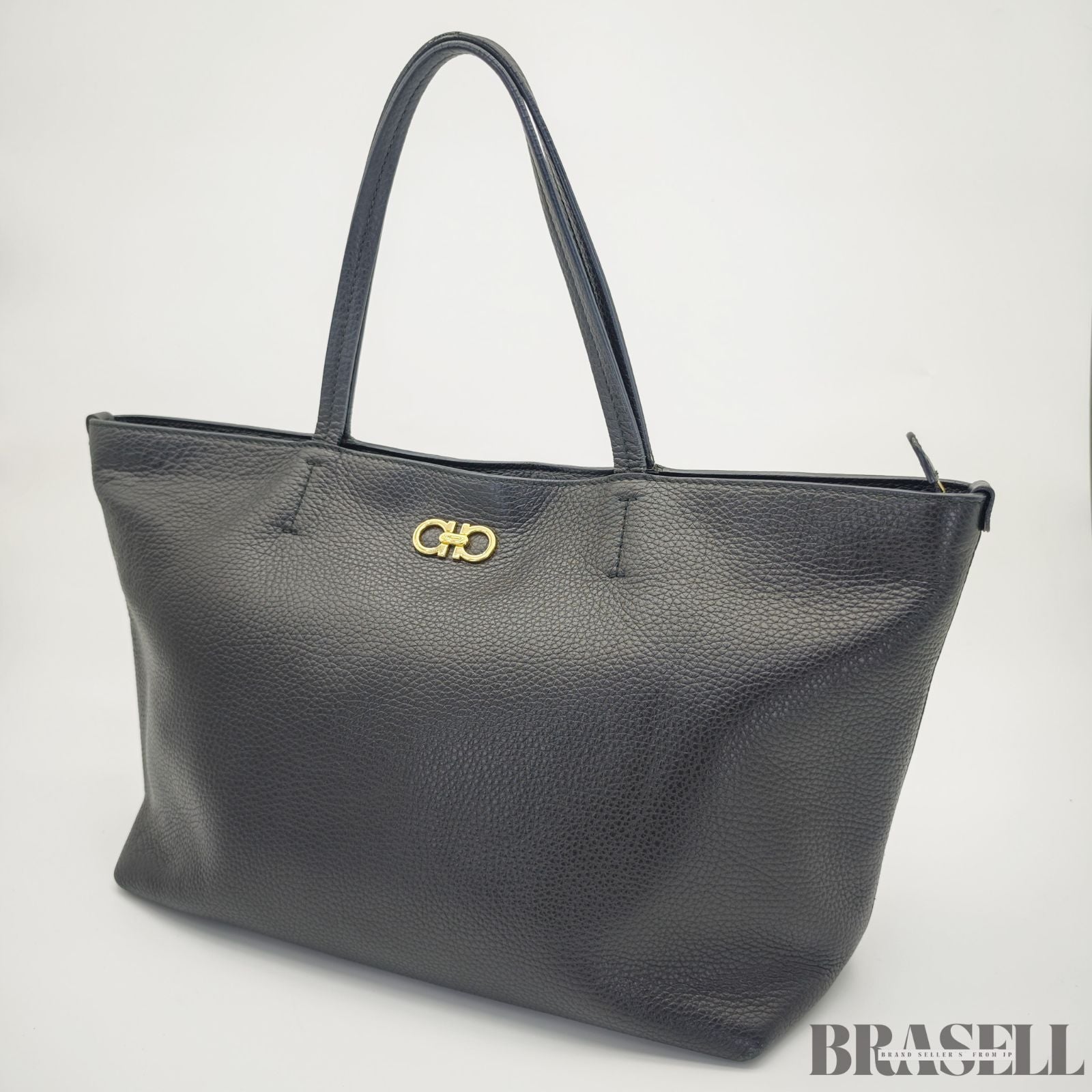 Ferragamo フェラガモ ガンチーニ トートバッグ バッグ ブラック 黒 レディース 保存袋