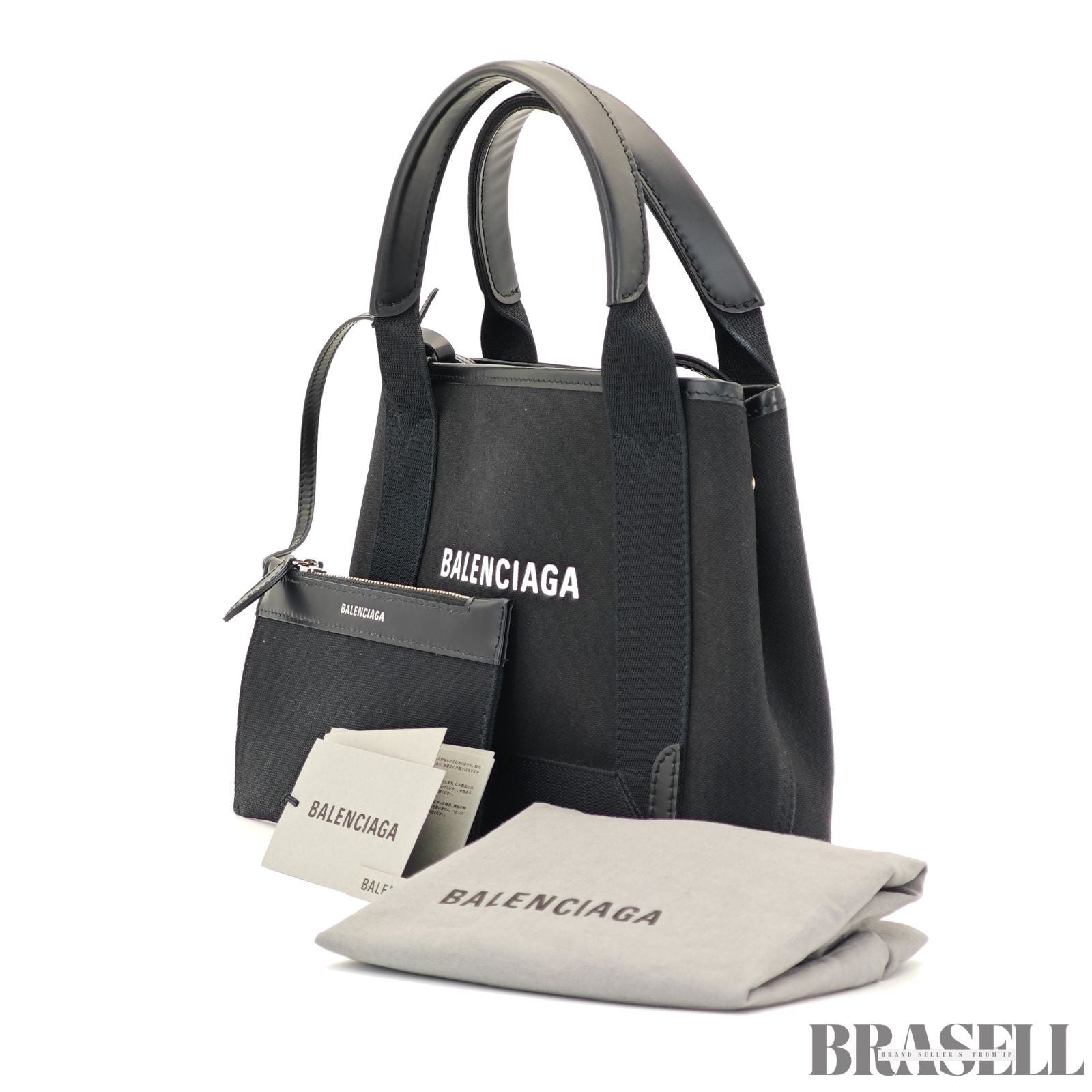 BALENCIAGA バレンシアガ ネイビーカバXS 390346・1000 バッグ ハンドバッグ ショルダーバッグ 2way ブラック レディース 保存袋, ショルダーストラップ