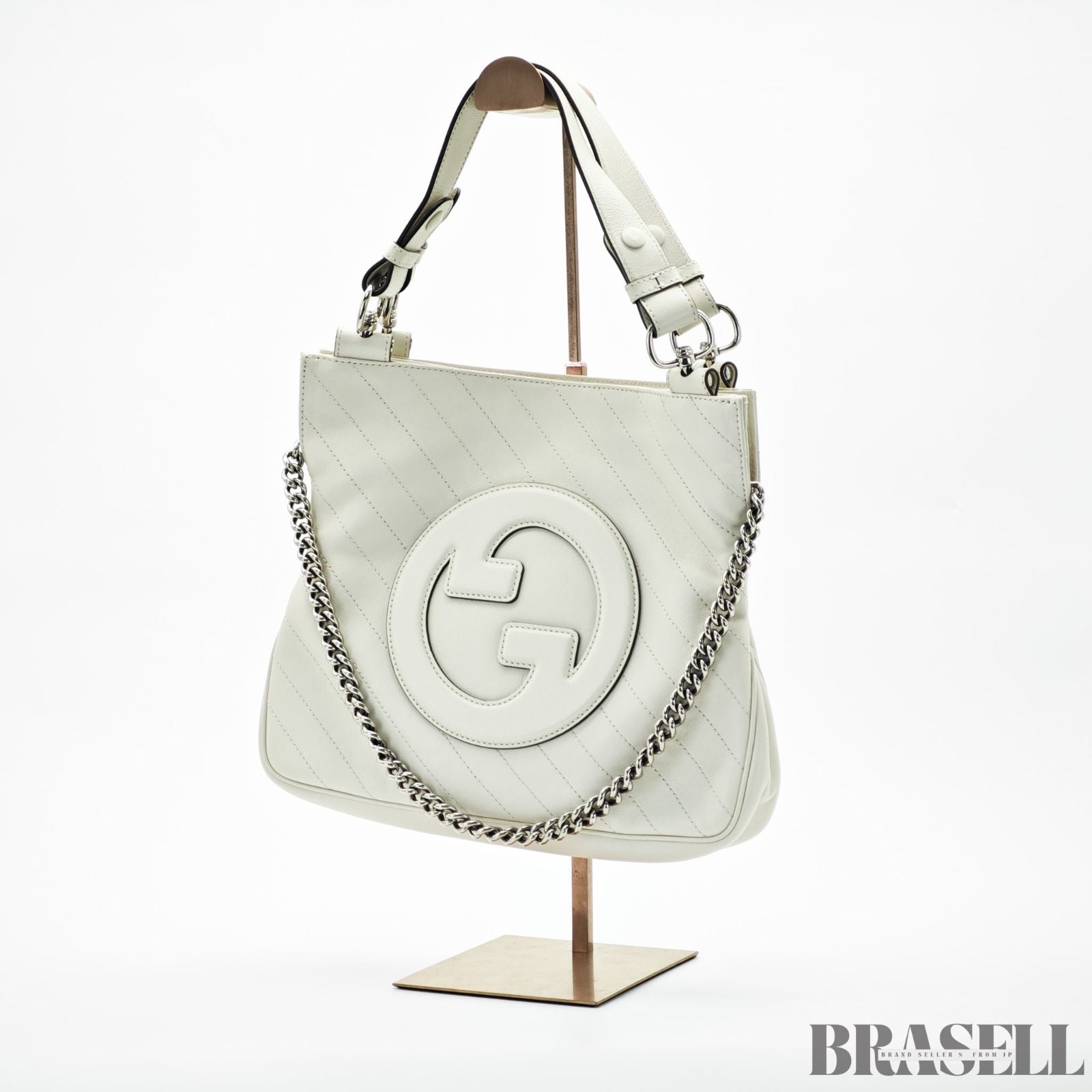 GUCCI グッチ ブロンディ トート バッグ ベージュ アイボリー レディース 保存袋