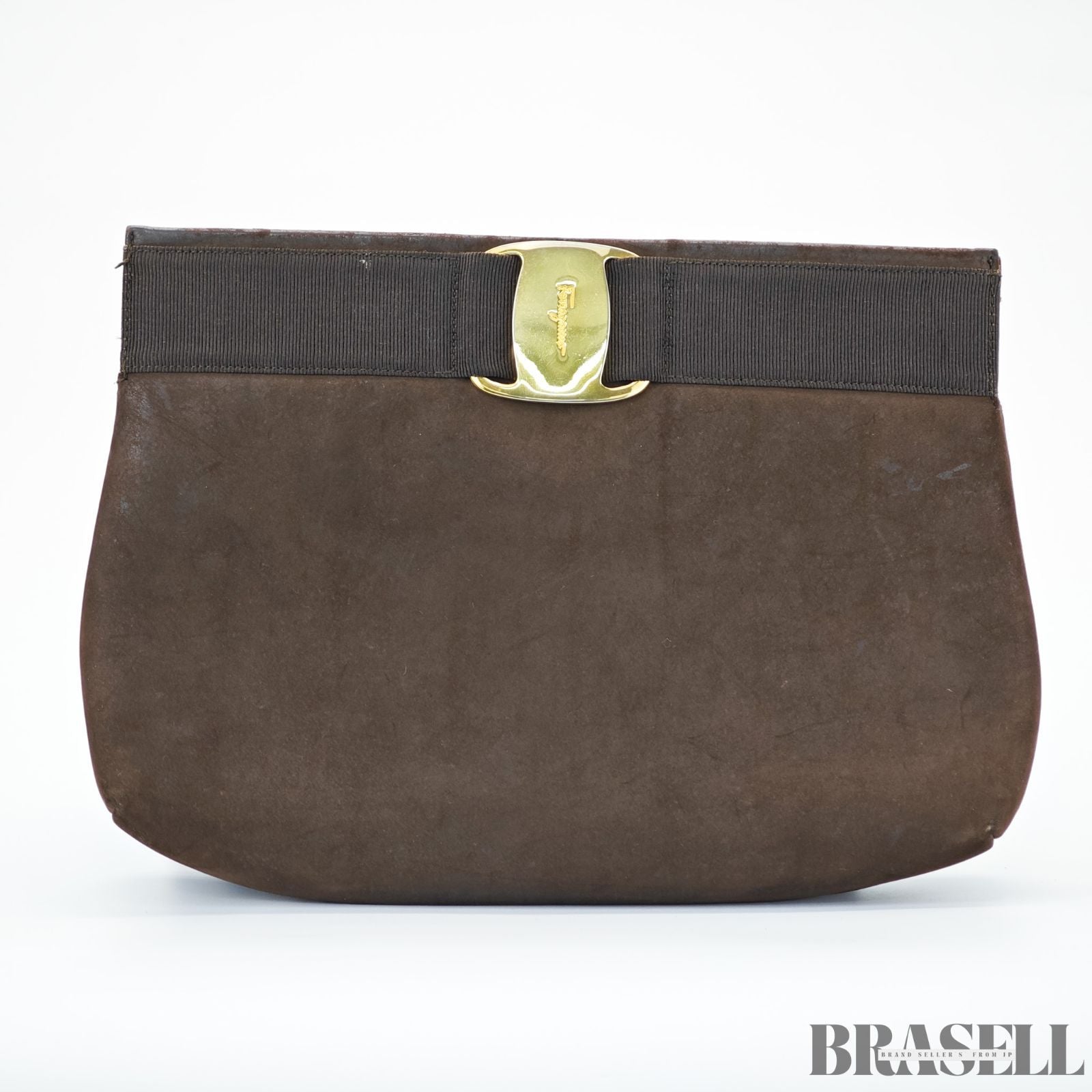 Salvatore Ferragamo サルヴァトーレフェラガモ ヴァラ バッグ ショルダーバッグ スウェード ブラウン レディース