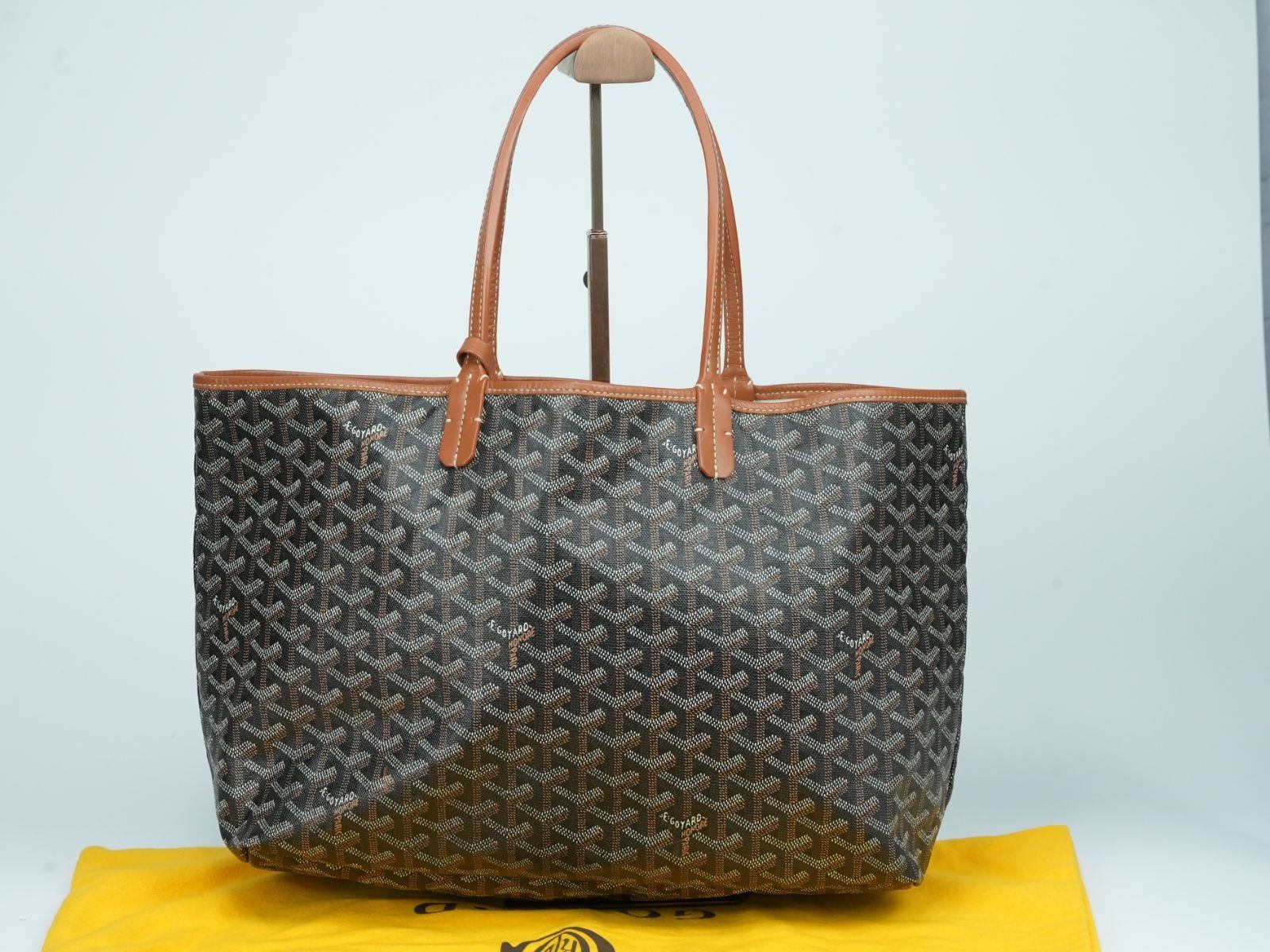 【Sランク・正規品】GOYARD ゴヤール サンルイPM トートバッグ ブラック×ブラウン 保存袋・ポーチ付 A4収納可 美品 St. Louis レディース メンズ ショルダーバッグ ハンドバッグ マザーズバッグ