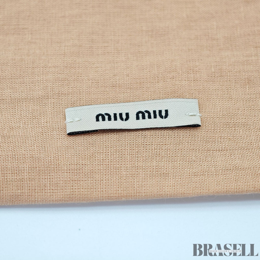 miu miu ミュウミュウ レザートートバッグ バッグ ハンドバッグ ショルダーバッグ 2way フラップ ホワイト レディース 保存袋, ショルダーストラップ