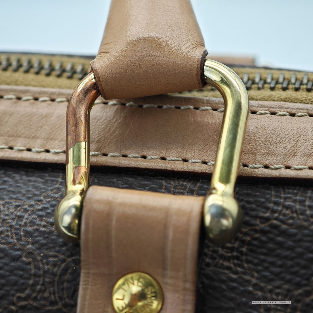 CELINE セリーヌ マカダムハンドバッグ ミニボストンバッグ バッグ ボストンバッグ ブラウン レディース