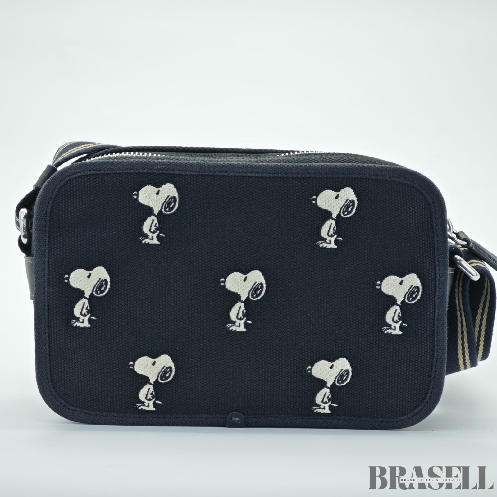 COACH コーチ カーゴ カメラ バッグ・スヌーピー プリント ショルダーバッグ 小さめ コンパクト キャラクター ブラック レディース メンズ 保存袋