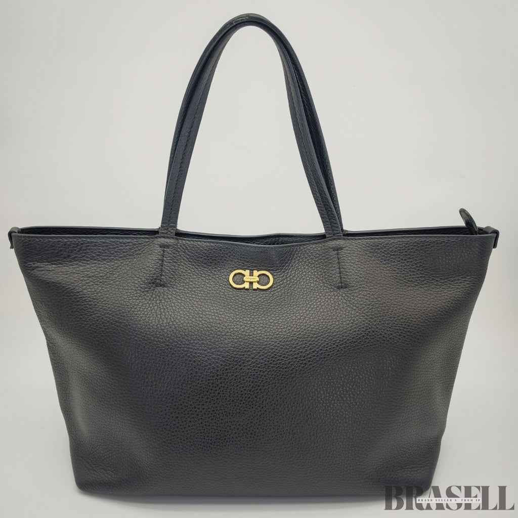 Ferragamo フェラガモ ガンチーニ トートバッグ バッグ ブラック 黒 レディース 保存袋