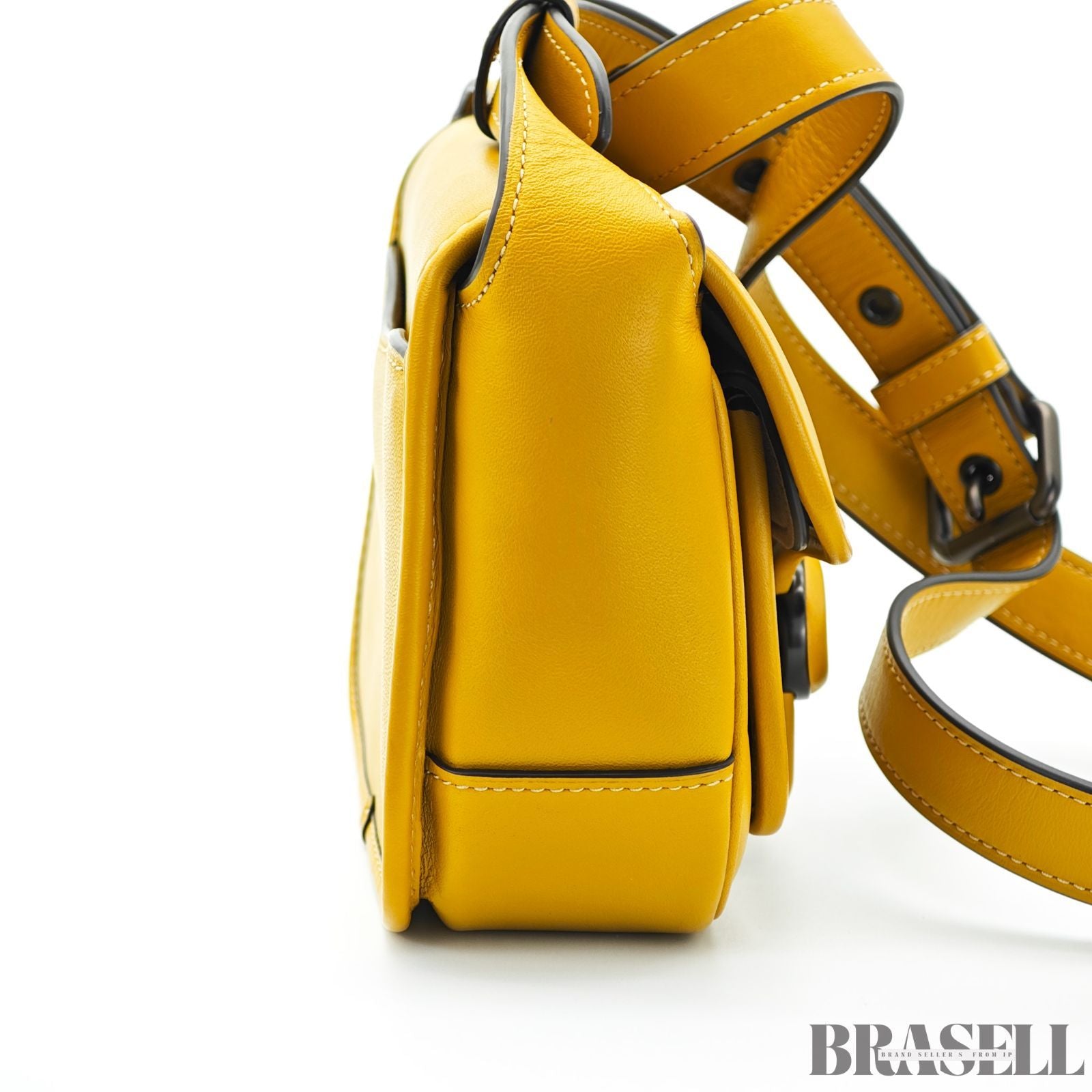 COACH コーチ タビー メッセンジャー バッグ ショルダーバッグ フラップ コンパクト イエロー レディース