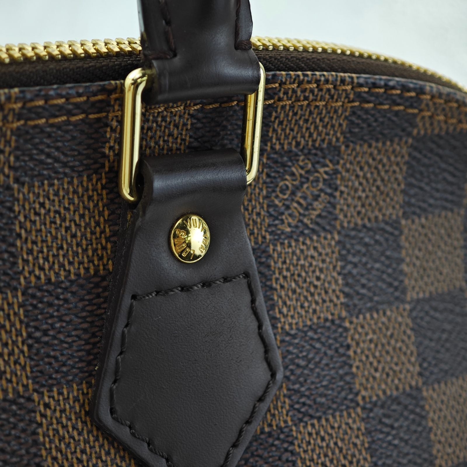 LOUIS VUITTON ルイ・ヴィトン ダミエ・エベヌ アルマ N51131 バッグ ハンドバッグ ブラウン レディース 保存袋  パドロック カデナ 南京錠 鍵