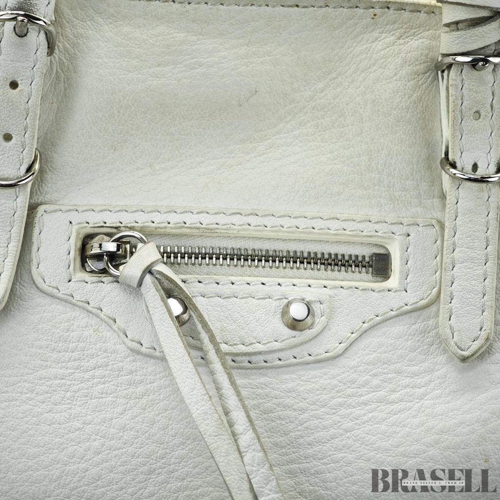 BALENCIAGA バレンシアガ THE PAPER 370926 バッグ 2way ハンドバッグ ショルダーバッグ アイボリー レディース ショルダーストラップ