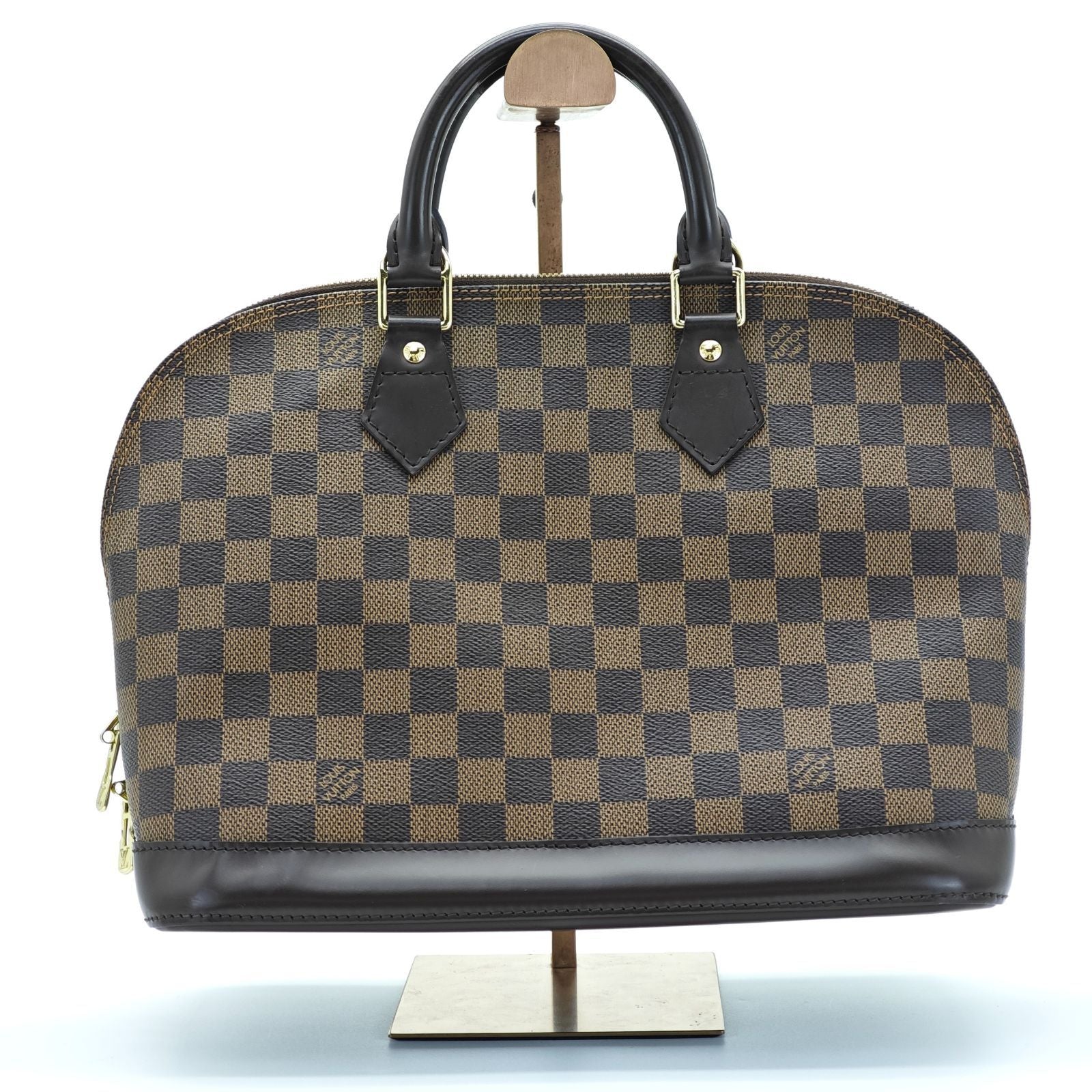LOUIS VUITTON ルイ・ヴィトン ダミエ・エベヌ アルマ N51131 バッグ ハンドバッグ ブラウン レディース 保存袋  パドロック カデナ 南京錠 鍵