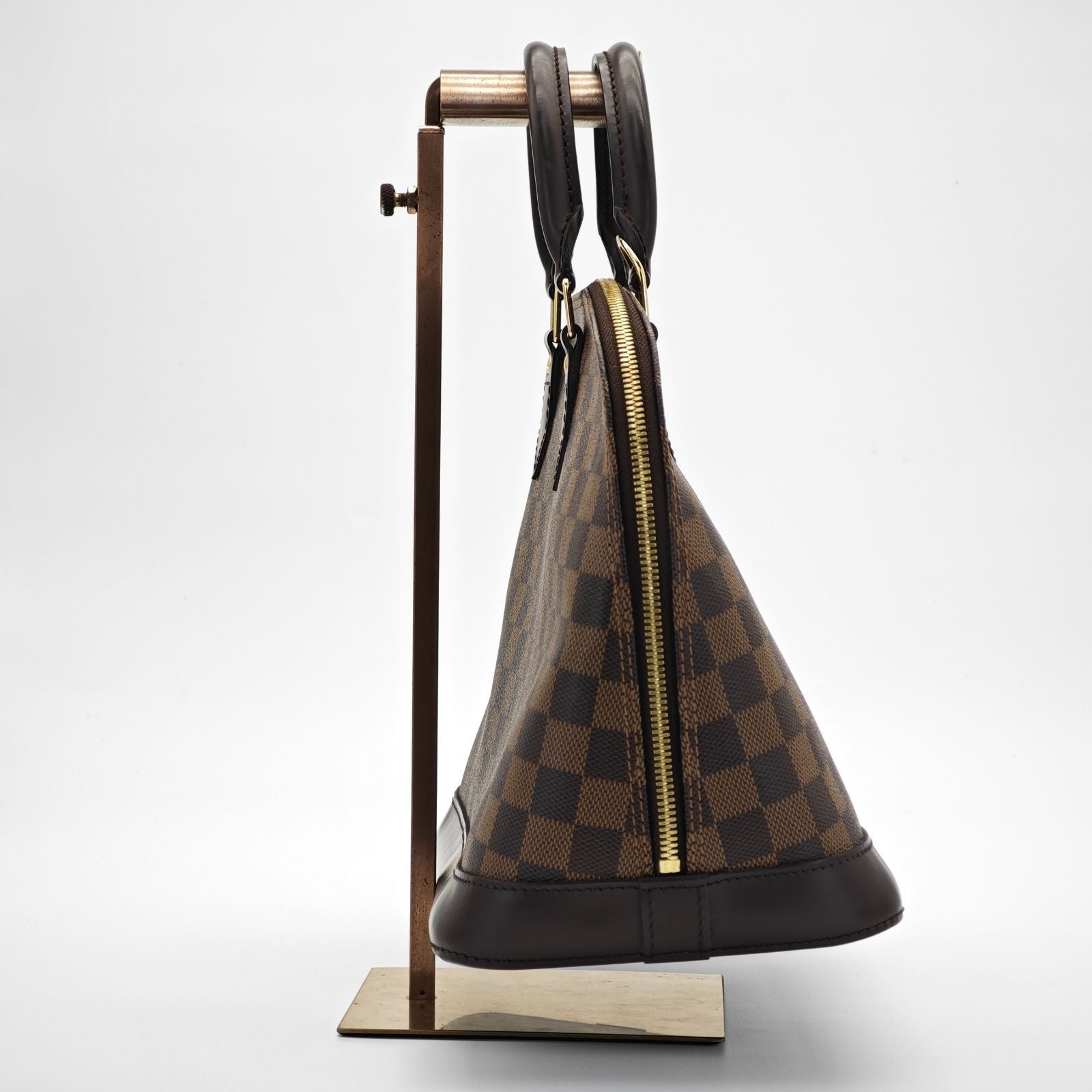 LOUIS VUITTON ルイ・ヴィトン ダミエ・エベヌ アルマ N51131 バッグ ハンドバッグ ブラウン レディース 保存袋  パドロック カデナ 南京錠 鍵