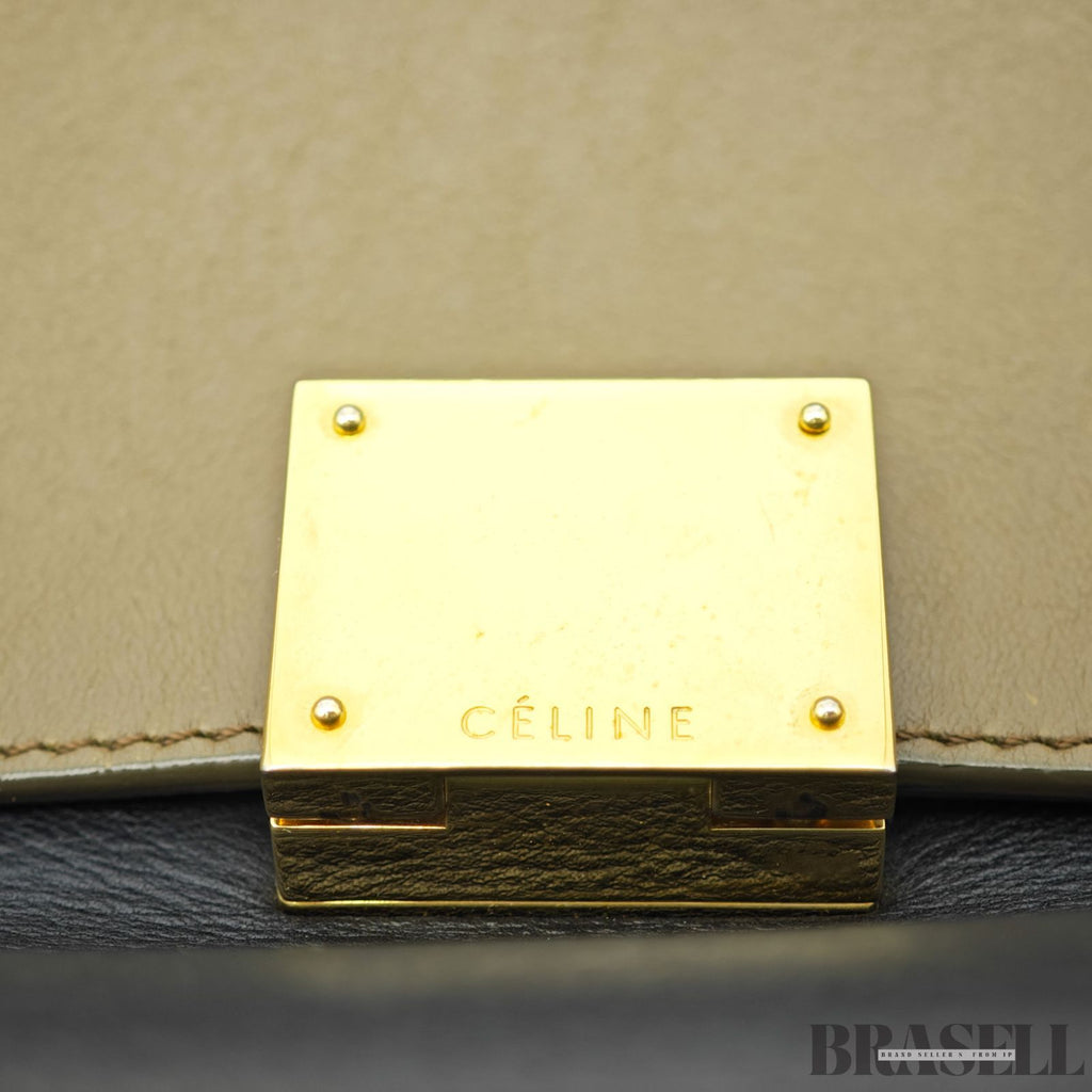 CELINE セリーヌ トラペーズ スモール 2WAYバッグ バッグ 2way フラップ ブラック レディース メンズ ショルダーストラップ