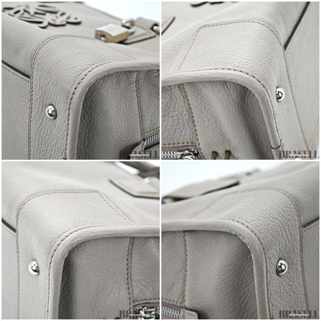LOEWE ロエベ  アマソナ28  バッグ ハンドバッグ グレージュ シルバー金具 レディース 保存袋