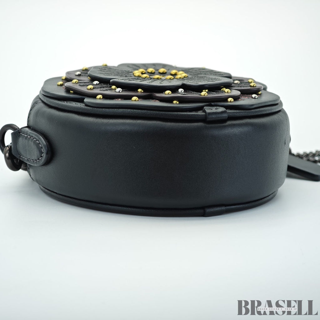COACH コーチ ティーローズ クロスボディバッグ CE782 バッグ ショルダーバッグ 花 フラワー 円形 ラウンド ブラック レディースCOACH コーチ ティーローズ クロスボディバッグ CE782 バッグ ショルダーバッグ 花 フラワー 円形 ラウンド ブラック レディース
