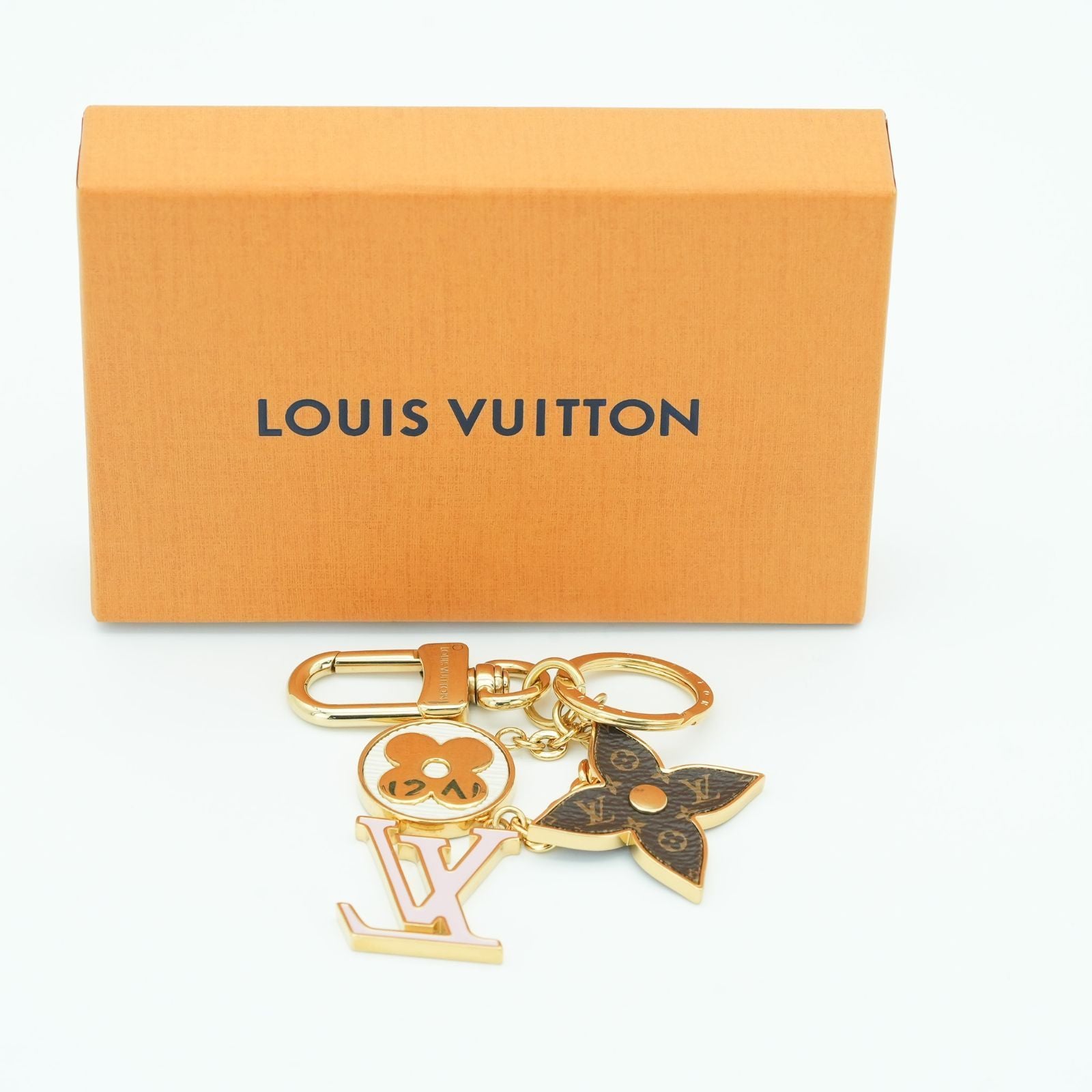 LOUIS VUITTON キーホルダー･スプリング ストリート M01187 キーボルダー ゴールド レディース メンズ 箱