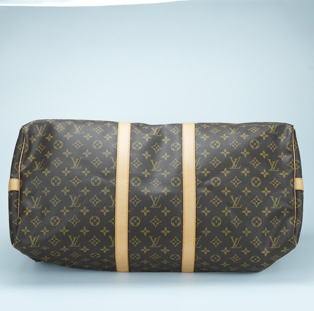 LOUIS VUITTON ルイ・ヴィトン キーポル55 M41416 ボストンバッグ 旅行 大容量 ブラウン レディース メンズ ショルダーストラップ パドロック