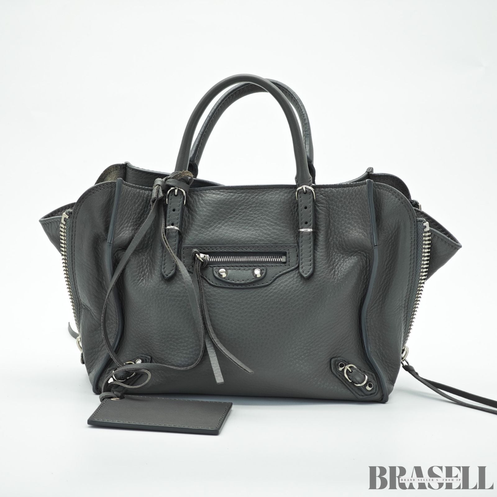 BALENCIAGA バレンシアガ ペーパーA4/357333 バッグ 2way ハンドバッグ ショルダーバッグ グレー レディース ショルダーストラップ