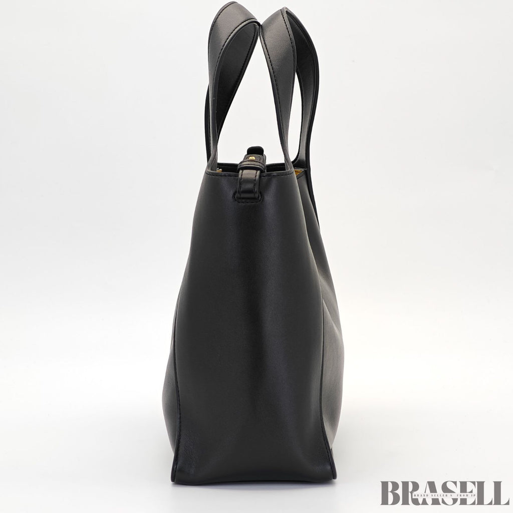Stella McCartney ステラマッカートニー レザートートバッグ 513860W9923 バッグ ハンドバッグ ショルダーバッグ 2way ポーチ付き ブラック レディース 保存袋, ショルダーストラップ