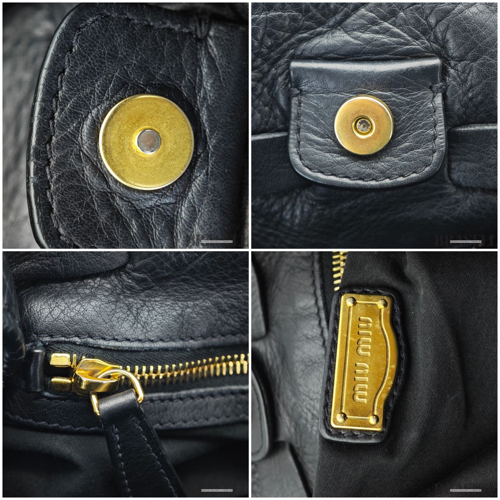 miu miu ミュウミュウ ハンドバッグ トートバッグ ショルダーバッグ  RR1312 バッグ 横長 ブラック 黒 レディース