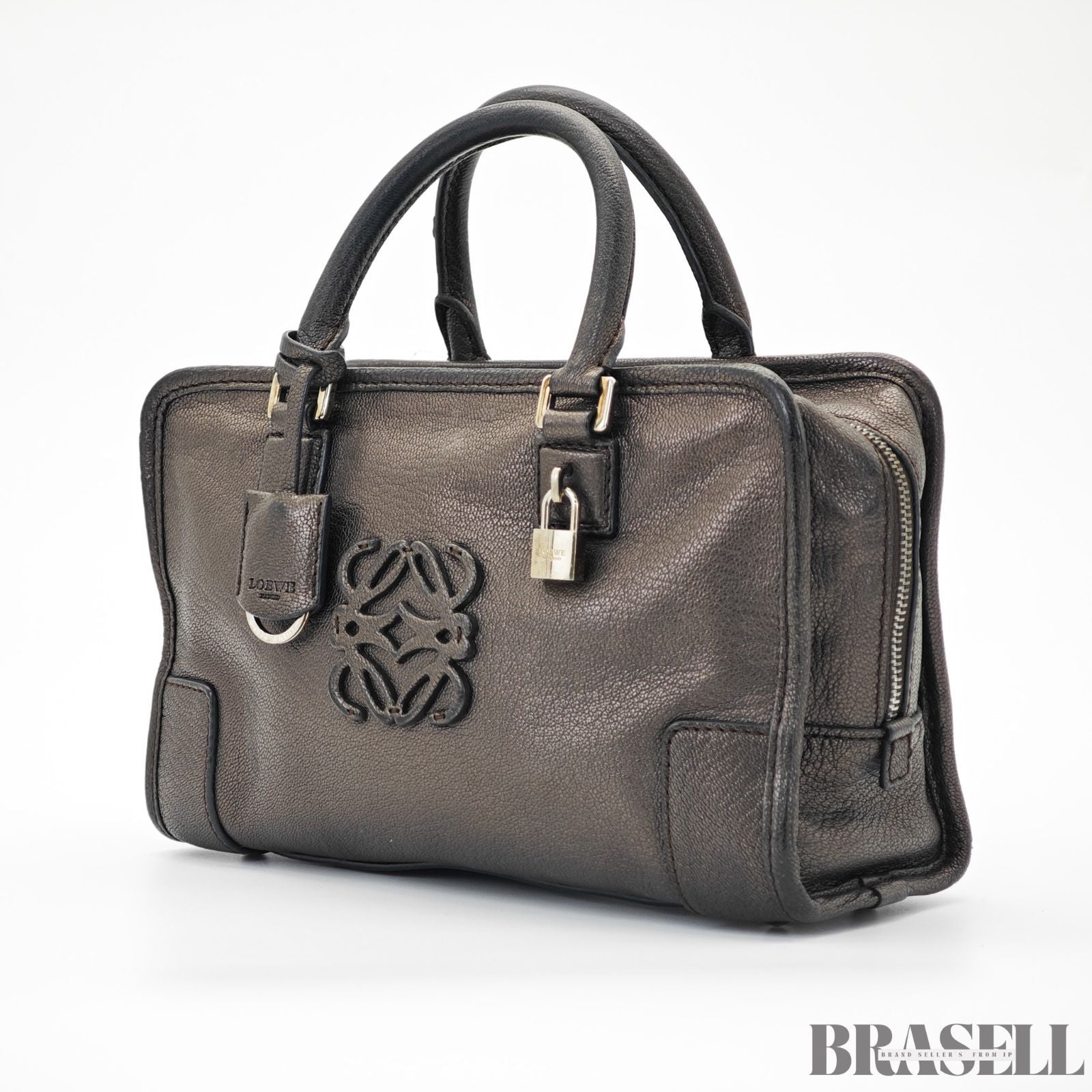 LOEWE ロエベ アマソナ 23 バッグ ハンドバッグ 横長 ガンメタ レディース メンズ