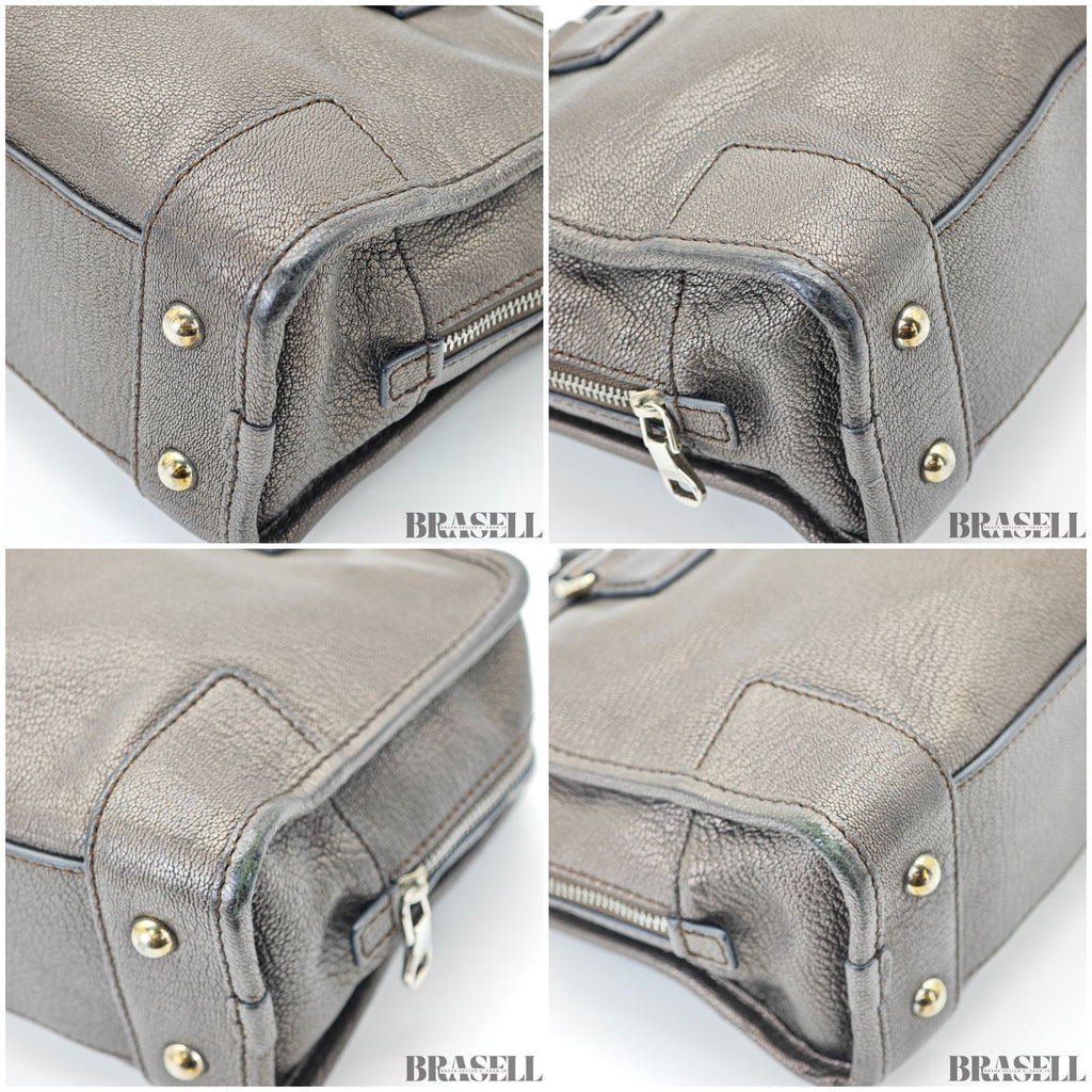 LOEWE ロエベ アマソナ 23 バッグ ハンドバッグ 横長 ガンメタ レディース メンズ