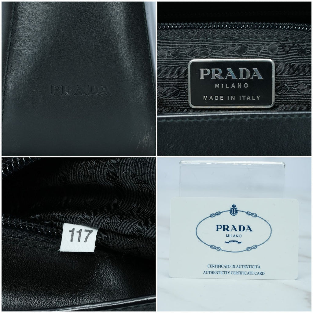 PRADA ヴィッテロ VITELLO CORINO NERO ハンドバッグ BR1277 バッグ トートバッグ ブラック トートバッグ レディース メンズ 保存袋 ギャランティーカード