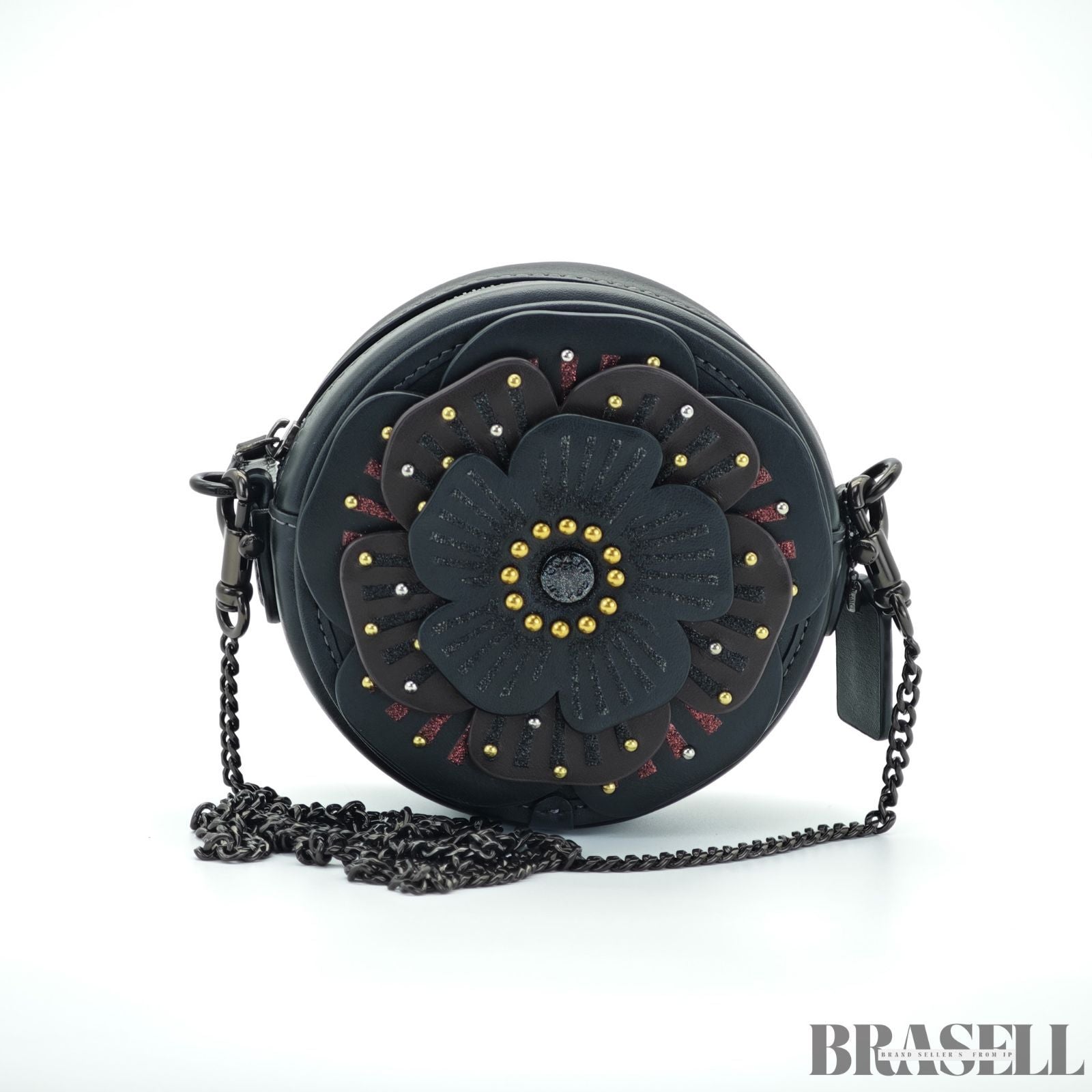 COACH コーチ ティーローズ クロスボディバッグ CE782 バッグ ショルダーバッグ 花 フラワー 円形 ラウンド ブラック レディースCOACH コーチ ティーローズ クロスボディバッグ CE782 バッグ ショルダーバッグ 花 フラワー 円形 ラウンド ブラック レディース