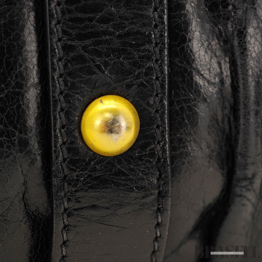 miu miu ミュウミュウ ギャザー ハンドバッグ RT0383 バッグ ショルダーバッグ 2way ブラック レディース ショルダーストラップ