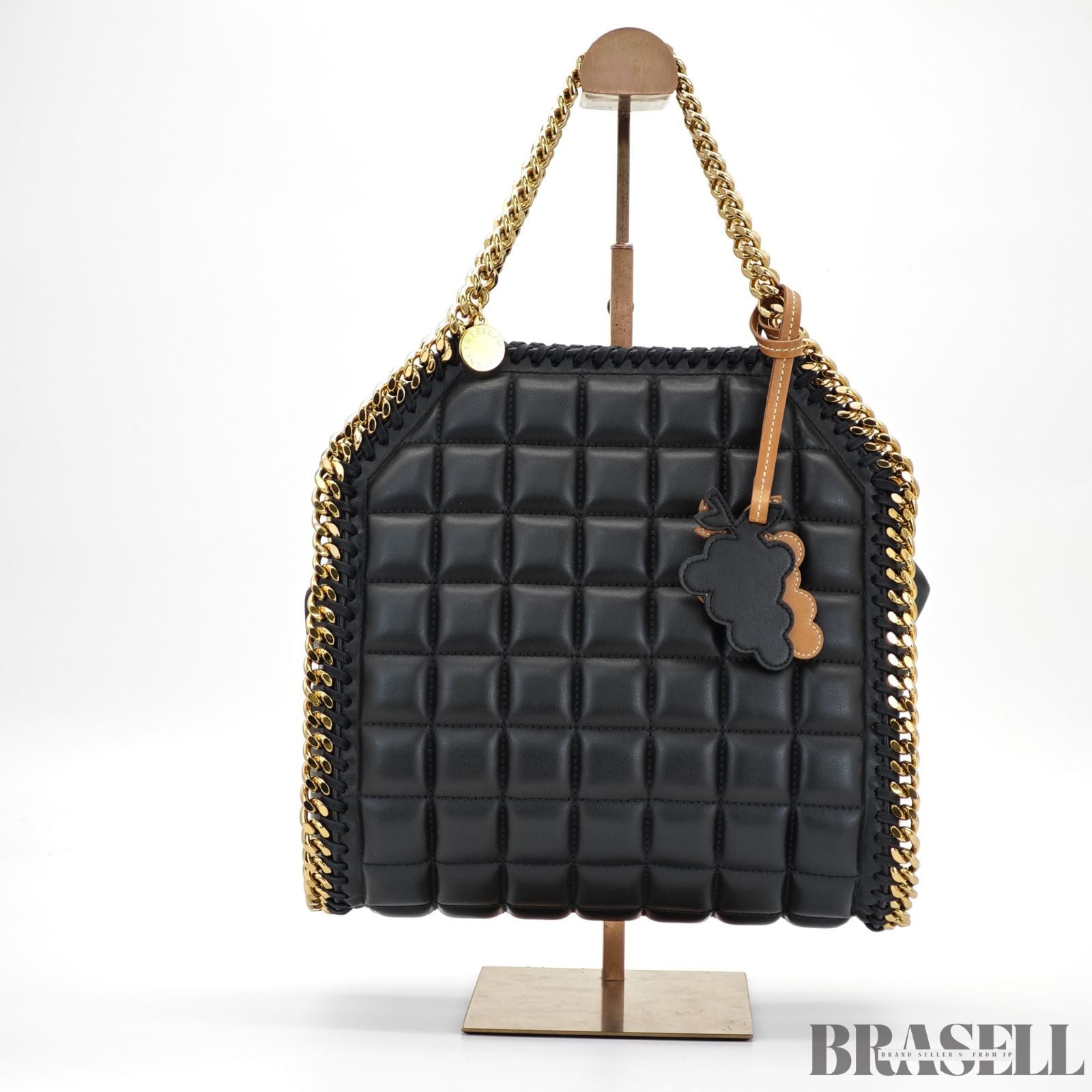 Stella McCartney ステラマッカートニー ファラベラ 371223WP0269 バッグ ハンドバッグ ショルダーバッグ 2way 型押し ゴールドチェーン ブラック レディース 保存袋