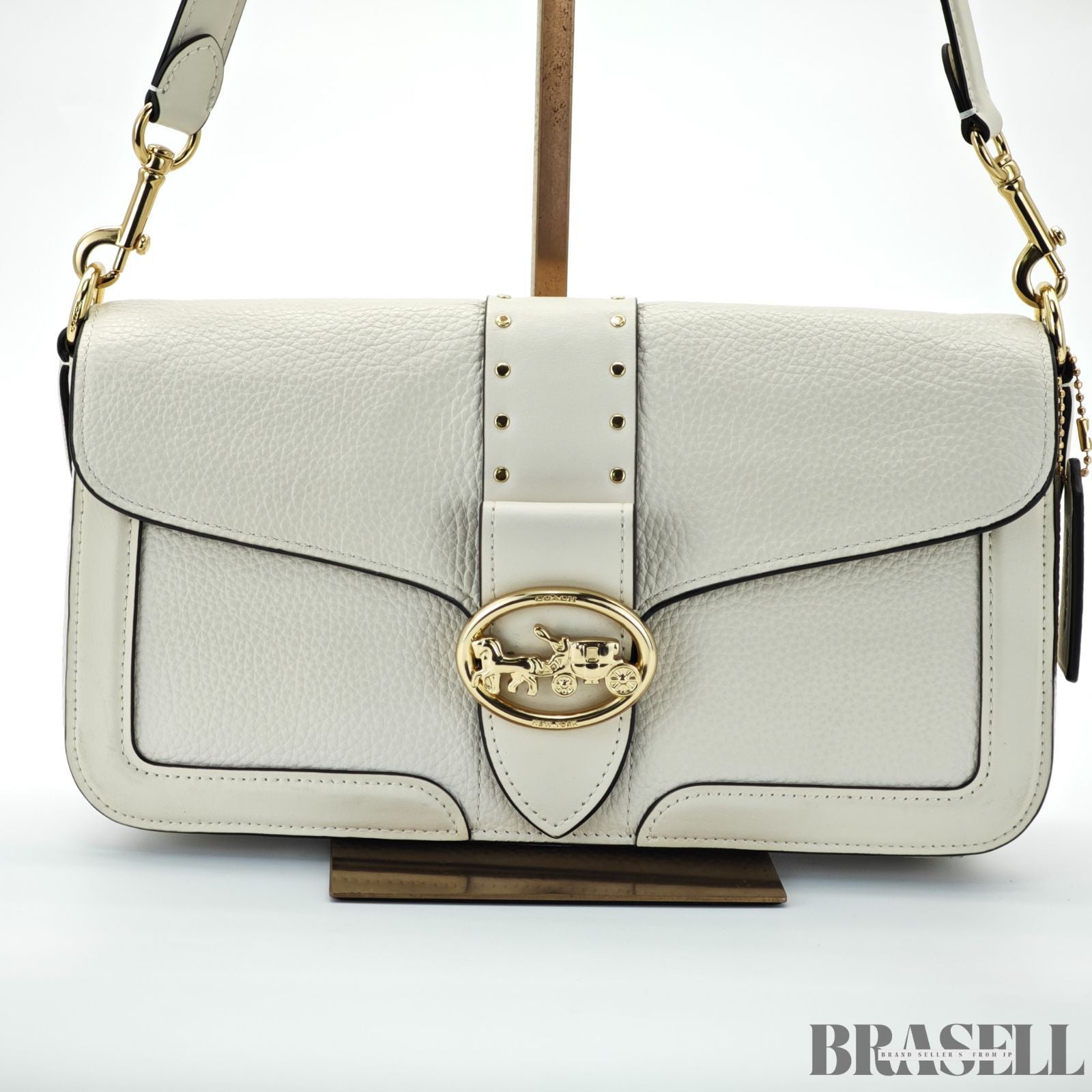 COACH コーチ サルキー F05497 バッグ ハンドバッグ フラップ コンパクト チョーク アイボリー レディース 保存袋