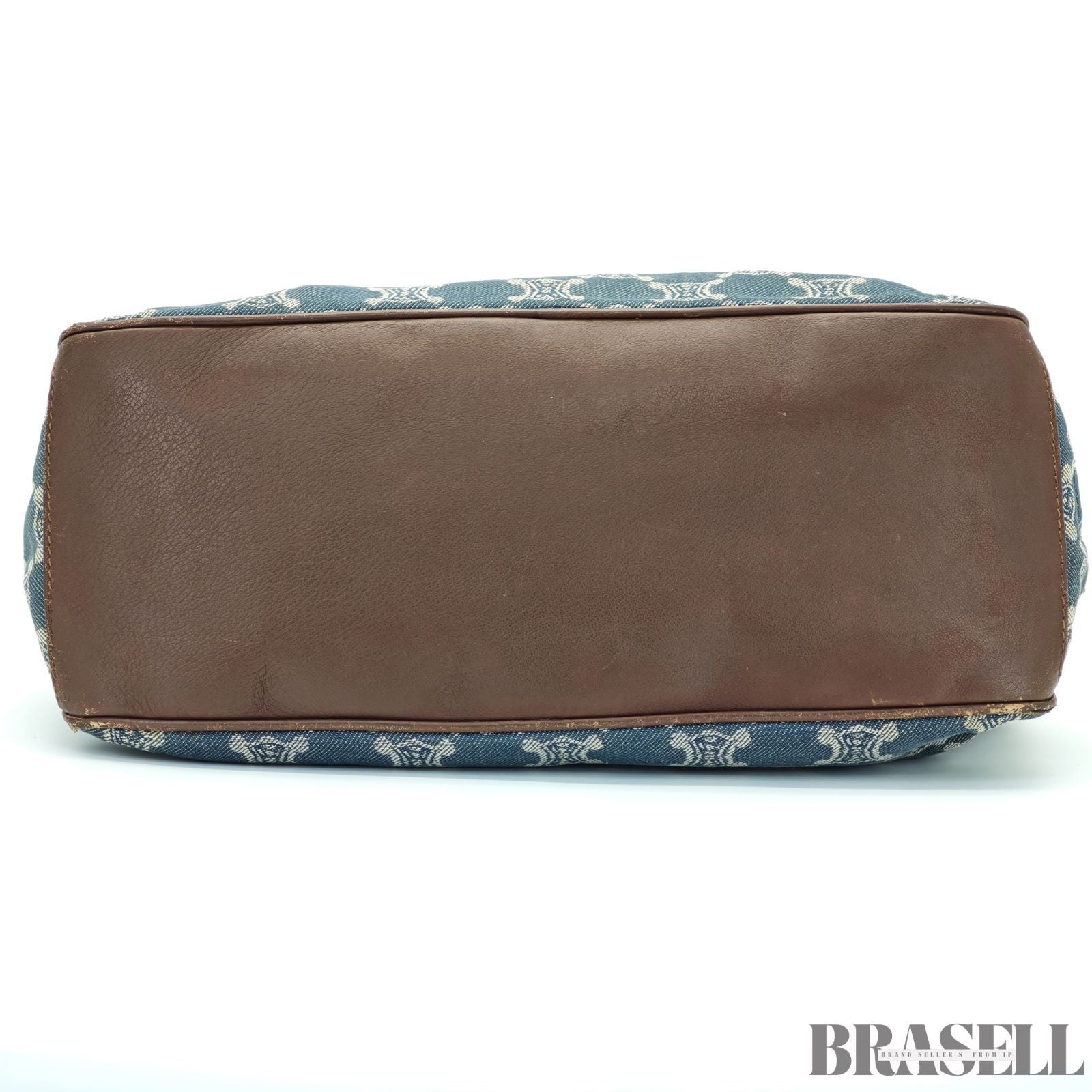 CELINE  セリーヌ マカダム柄 ブギ―バッグ YS00/75 バッグ ハンドバッグ キャンバス ブルーデニム/ブラウン レディース